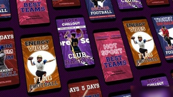 Videohive Sports Instagram Reels Openers template preview
