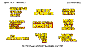Videohive Pop Text Animation | AE Titles template preview