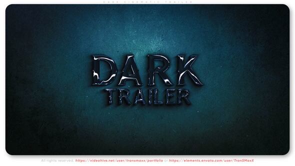 Videohive Dark Cinematic Trailer 51918269 Video Displays template preview