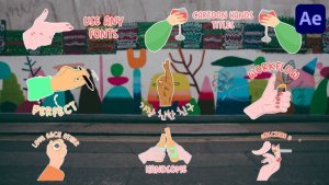 Videohive Cartoon Hands Titles for After Effects Titles template preview