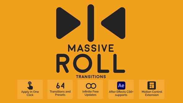 Videohive Massive Roll Transitions Elements template preview