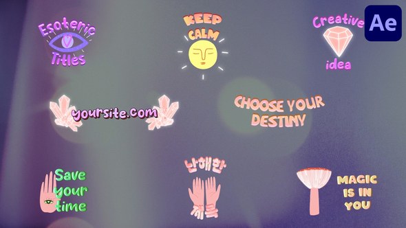 Videohive Cartoon Esoteric Titles for After Effects Titles template preview