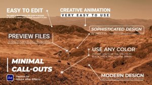 Videohive Minimal Call-Outs Titles template preview
