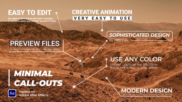 Videohive Minimal Call-Outs Titles template preview