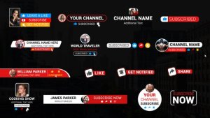 Videohive Subscribe Titles 44579779 Elements template preview