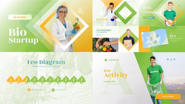 Videohive Ecology - Eco Tech Presentation Video Displays template preview