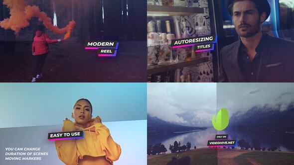 Videohive Modern Production Reel Video Displays template preview