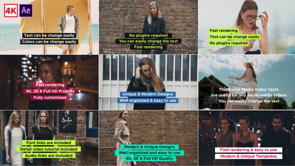 Videohive Social Media Video Text -V2 Titles template preview