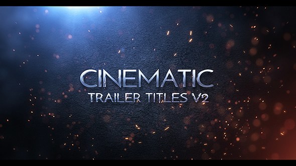Cinematic Trailer Titles v2 Video Displays template preview