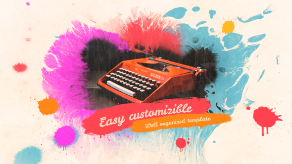 Videohive Colorful Ink Slideshow Video Displays template preview