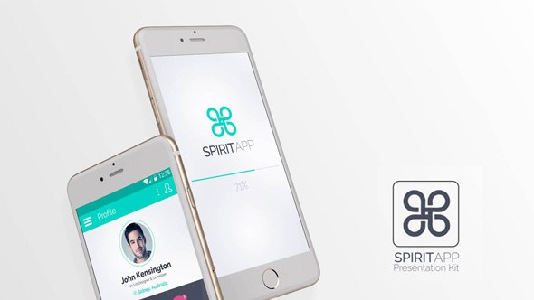 Spirit App Presentation Kit Video Displays template preview