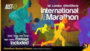 Marathon Runner Promo Video Displays template preview