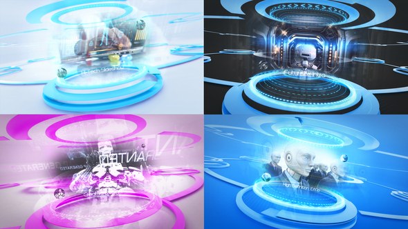 Videohive Clean Futuristic Slideshow Video Displays template preview