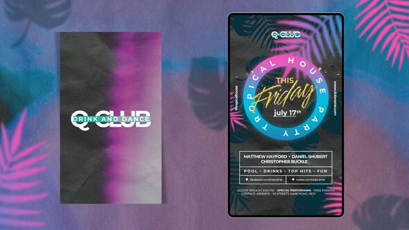 Videohive Animated Nightclub Flyer Template 59486041 Video Displays template preview