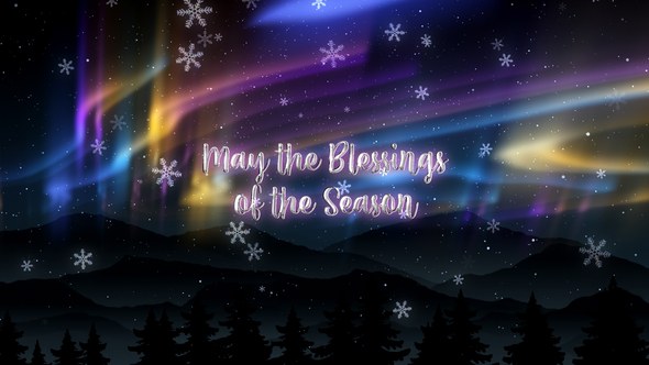 Christmas Lights Greetings Video Displays template preview