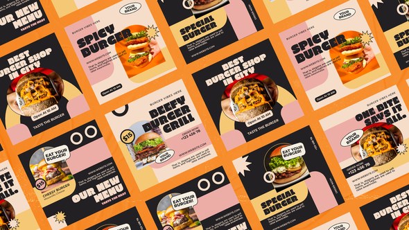 Videohive Liare Steaks Shop Posts Product Promo template preview