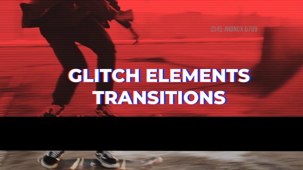 Videohive Glitch Elements Transitions Elements template preview