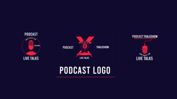Videohive Podcast Logo 3 In 1 Logo Stings template preview