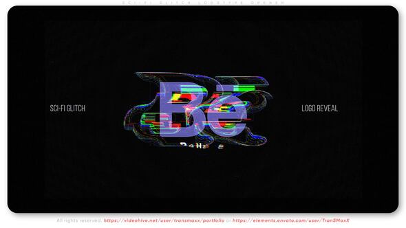 Videohive Sci-Fi Glitch Logotype Opener Logo Stings template preview