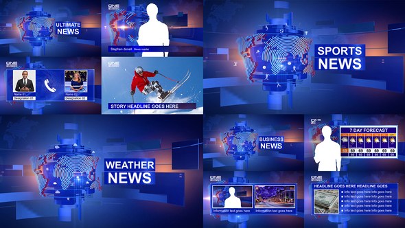 Videohive News Opener Package Broadcast-packages template preview