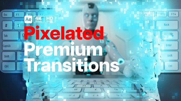 Videohive Premium Transitions Pixelated Elements template preview