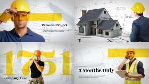 Videohive Construction Building Presentation Video Displays template preview