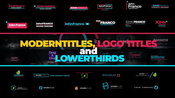 Videohive Minimal Titles Pack 23557645 Titles template preview