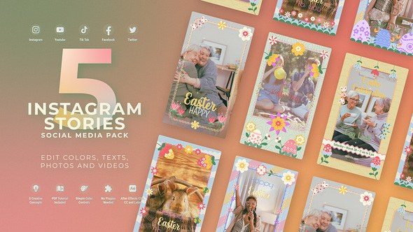 Videohive Easter Vertical Instagram Stories Easter template preview