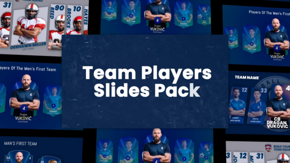 Videohive Team Player Slides Animation Pack Video Displays template preview