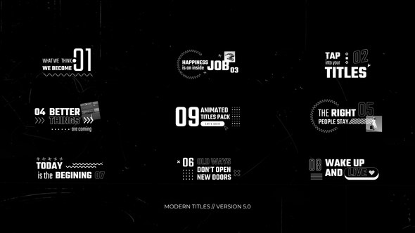 Videohive Modern Titles | AE 47286110 Titles template preview