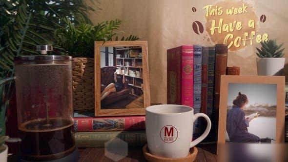 Videohive Coffee and books slideshow Openers template preview