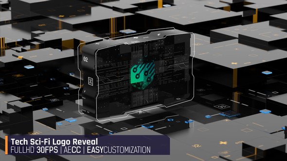 Videohive Tech Sci-fi Logo Reveal Logo Stings template preview