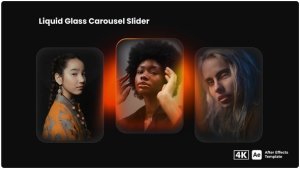 Liquid Glass Carousel Slider Elements template preview