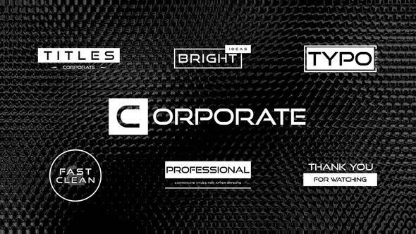 Videohive Corporate Titles 59652491 Titles template preview