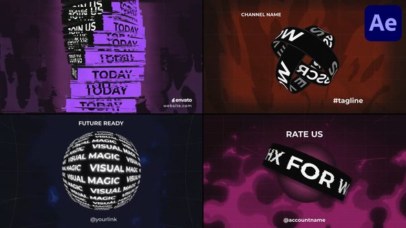 Videohive Kinetic Typography Scenes for After Effects Openers template preview