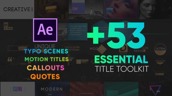 Videohive Essential Titles Toolkit Titles template preview