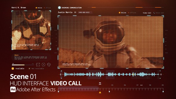 Videohive HUD Interface Video Call 01 Ae Infographics template preview