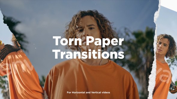 Videohive Torn Paper Transitions 54019842 Elements template preview