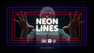 Neon Lines Backgrounds for Premiere Pro Premiere Pro template preview