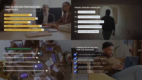 Videohive Check List Titles Titles template preview