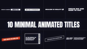 Videohive Minimal Animated Titles 47327096 Titles template preview
