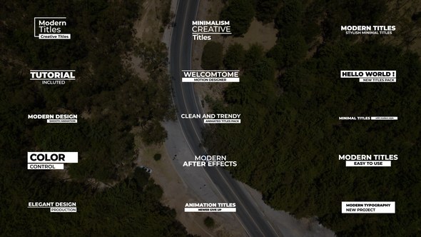 Videohive Minimal Simple Titles | AE 47362215 Titles template preview