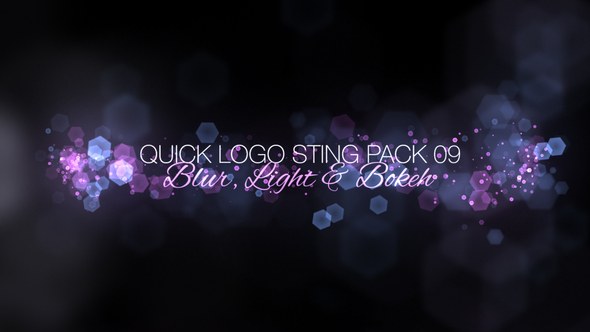 Videohive Quick Logo Sting Pack 09: Blur, Light & Bokeh Logo Stings template preview