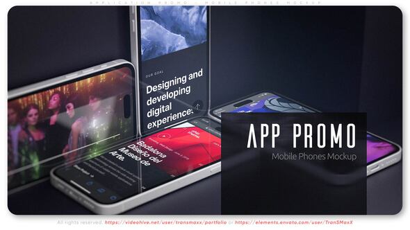 Videohive Application Promo - Mobile Phones Mockup Product Promo template preview