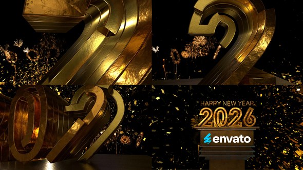 Videohive New Year Greetings 2026 Elements template preview