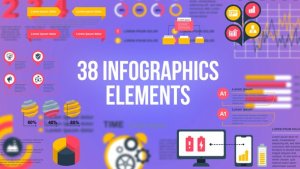 Infographics Elements Video Displays template preview