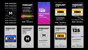 Videohive Podcast Stories Pack 33018433 Elements template preview