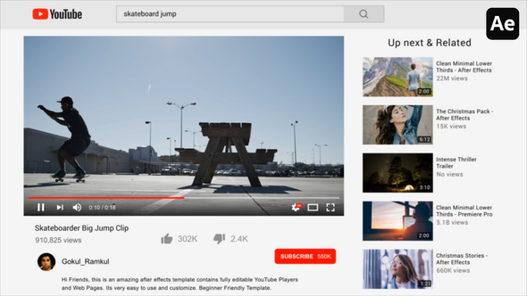 Videohive YouTube Players, Pages & Comments Elements template preview