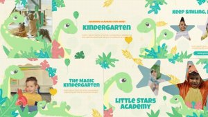 Videohive Kindergarten Dinosaurs Elements template preview