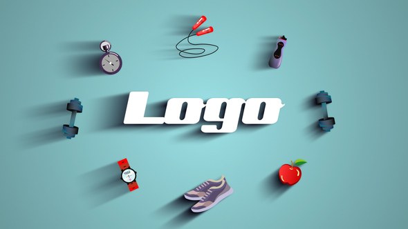 Videohive Gym Fitness Logo Logo Stings template preview